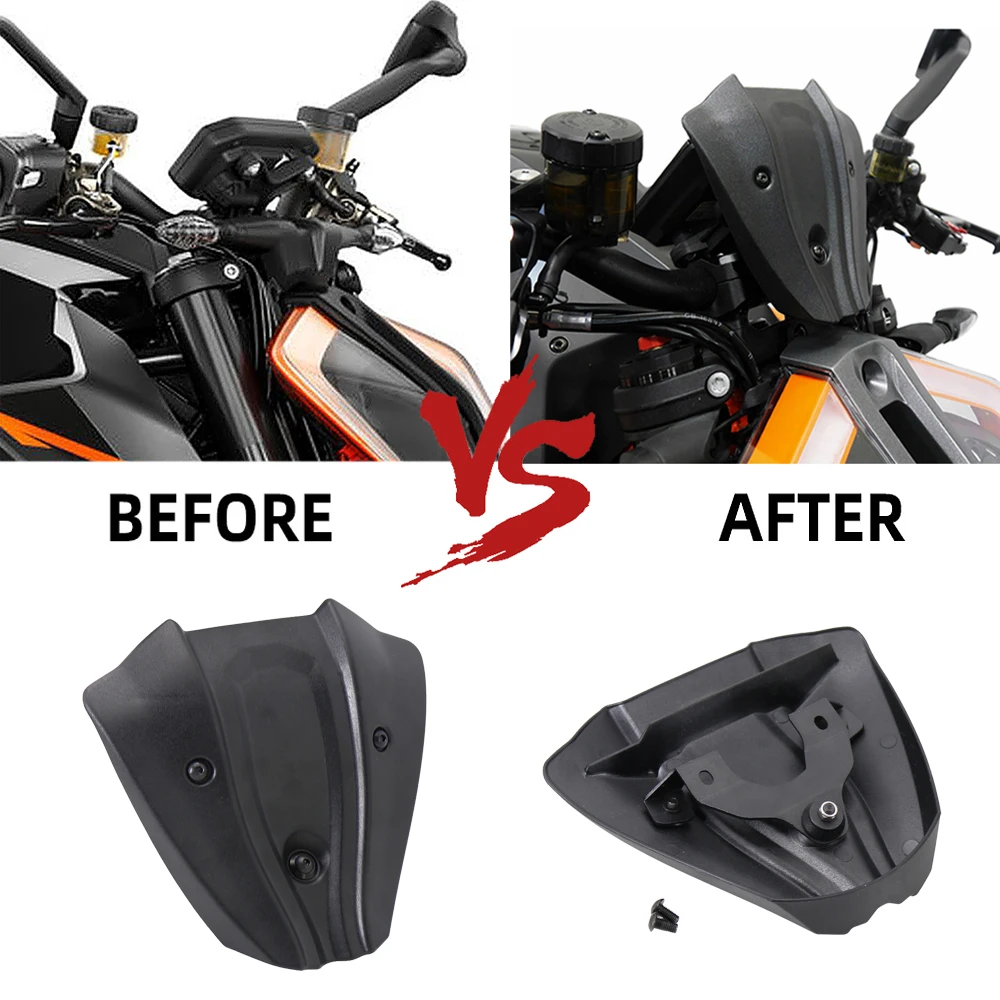 

NEW Motorcycle Front Windshield Windscreen Airflow Wind Deflector For 1290 Super Duke R 2020-2021