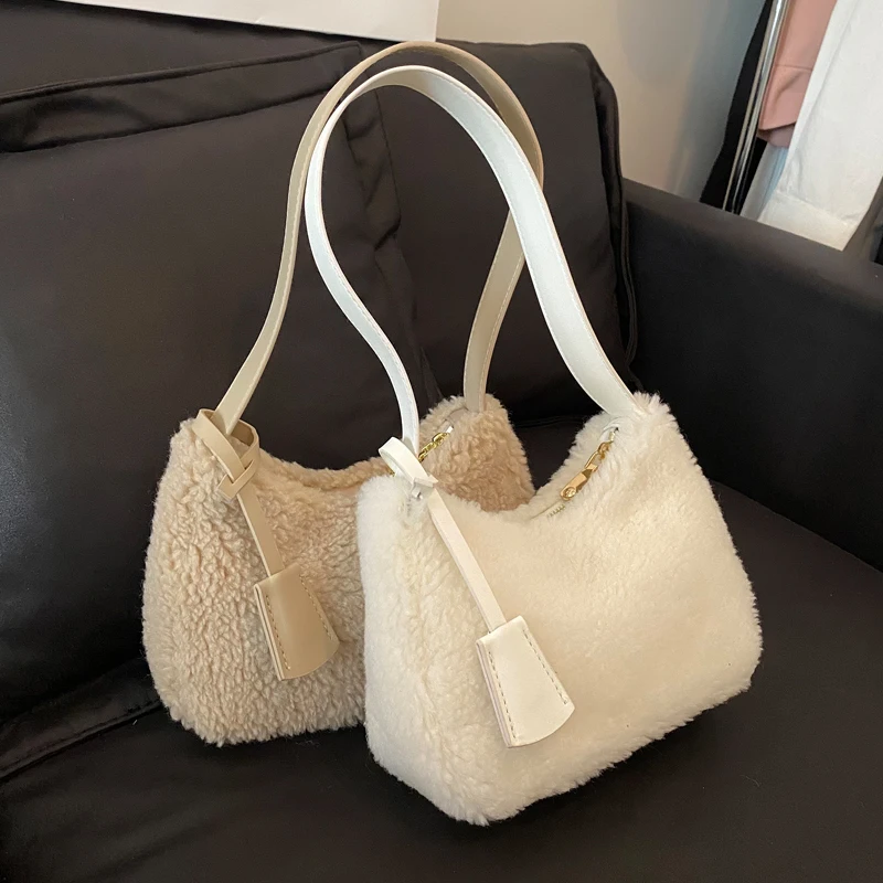 

Женская винтажная Замшевая сумка из искусственной шерсти, элегантная коричневая сумка на плечо карамельных цветов, 2021