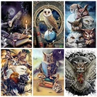 EverShine DIY Алмазная вышивка животные наборы мозаики Алмазная живопись сова вышивка крестиком ночь рукоделие подарок ручной работы хобби