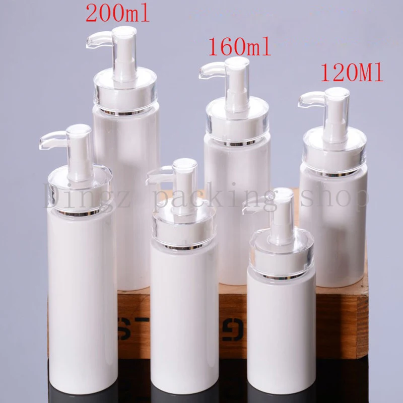

(20pcs)120ml 160ml 200ml Empty White Plastic Perfume Spray Pump, Lotion Pump Bottle High-end Cosmetics Bottles Acrylic Pump Head