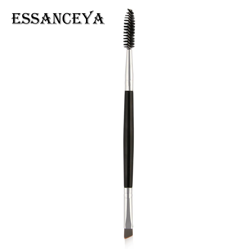 ESSANCEYA, 1 шт., угловая кисть для румян, натуральная мягкая гибкая щетина, Кисть для макияжа, румяна, румяна, кисти для бровей - Handle Color: black