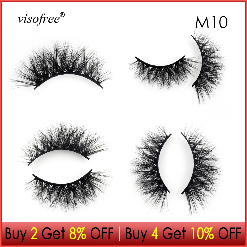 Visofree ресницы 3D норковые полные объемные удлинения накладные натуральные макияж