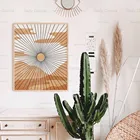 Абстрактный постер в стиле ретро с изображением персонажа солнца и растений, декоративные обои, домашняя живопись на холсте, настенное искусство для спальни, гостиной, гостиницы