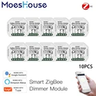 MoesHouse Мини DIY Tuya ZigBee 3,0 Smart диммер модуль концентратора требуется приложение Smart Life Alexa Google Home голосовое Управление 12Way