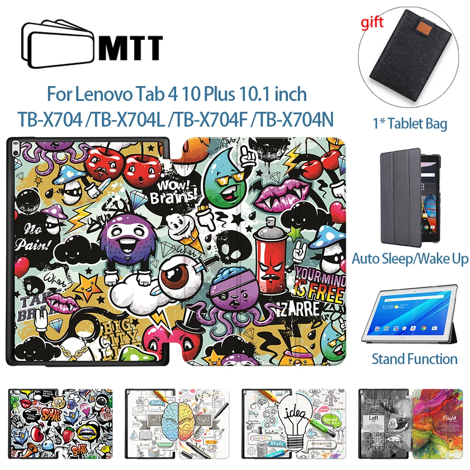 MTT чехол для планшета из искусственной кожи Lenovo tab 4 10 Plus TB x704 X704F 1 дюймов флип с