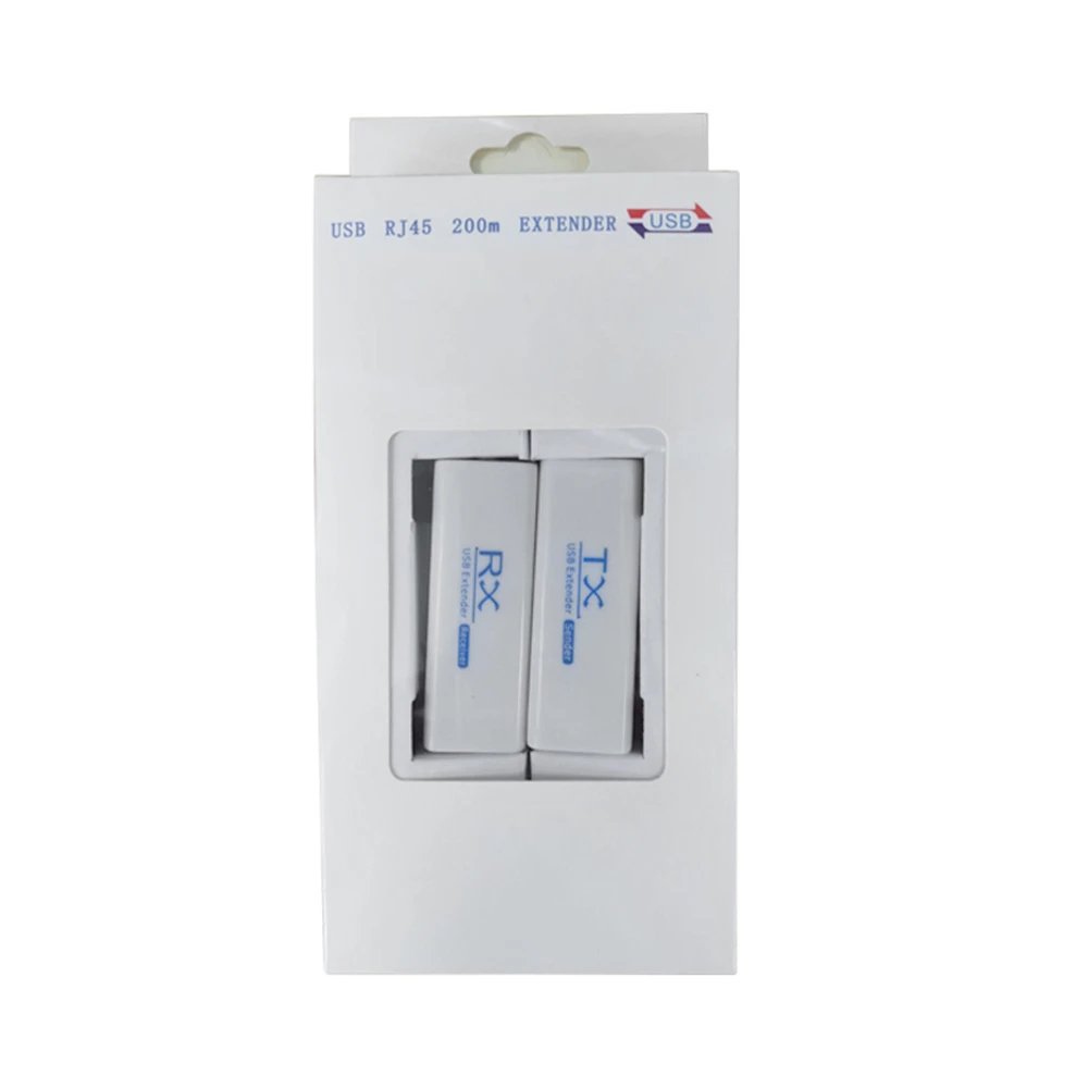 2 шт. удлинитель USB 200 м по сети RJ45 CAT5E/6 кабель USB2.0 конвертер адаптер TX RX приемник