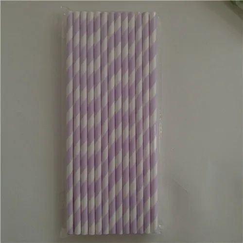 stripe light purple 25 шт. золотистого и серебряного цвета, в форме сердца, звезды, фольги, в полоску, бумажные соломинки для детей, дня рождения, свадьбы, вечеринки, для детского душа, для украшения мероприятий, для питья - Цвет: stripe light purple
