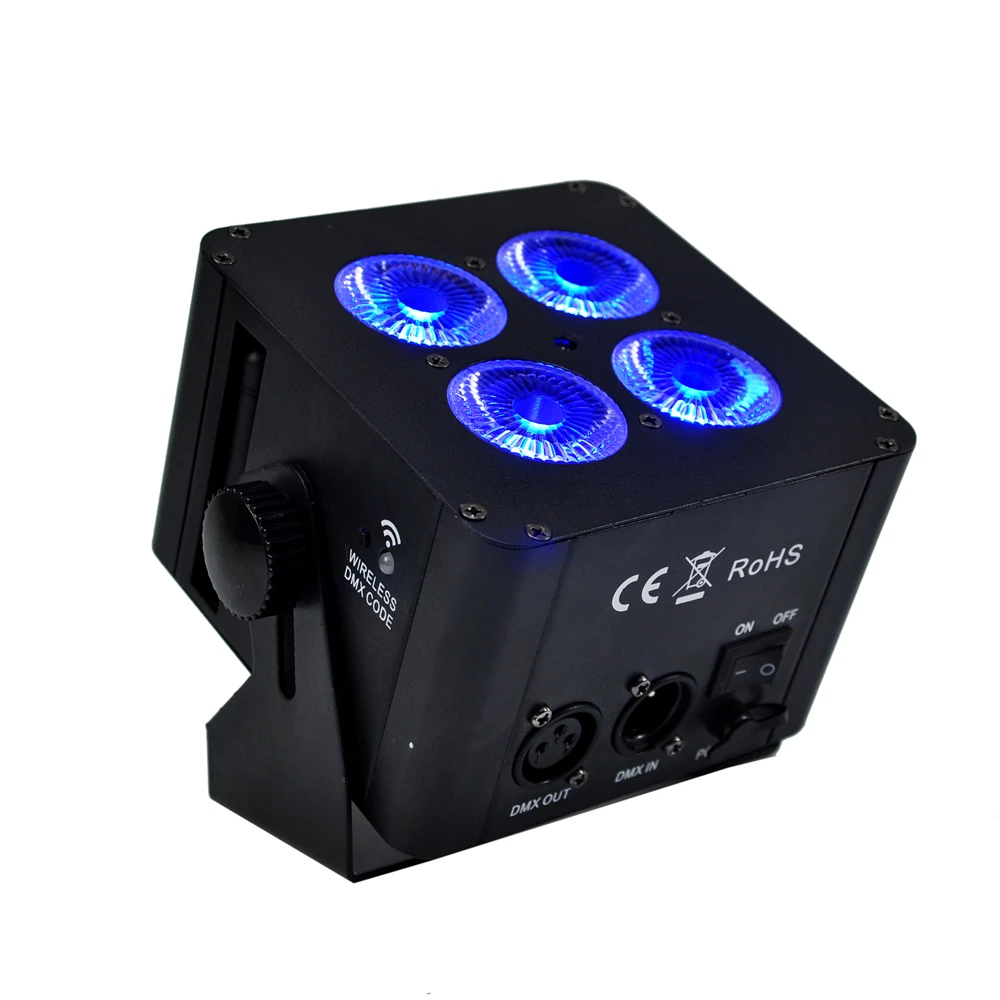 TIPTOP 4x18 Вт Беспроводная батарея Led Par банок 6/10 каналов Светодиодный дисплей