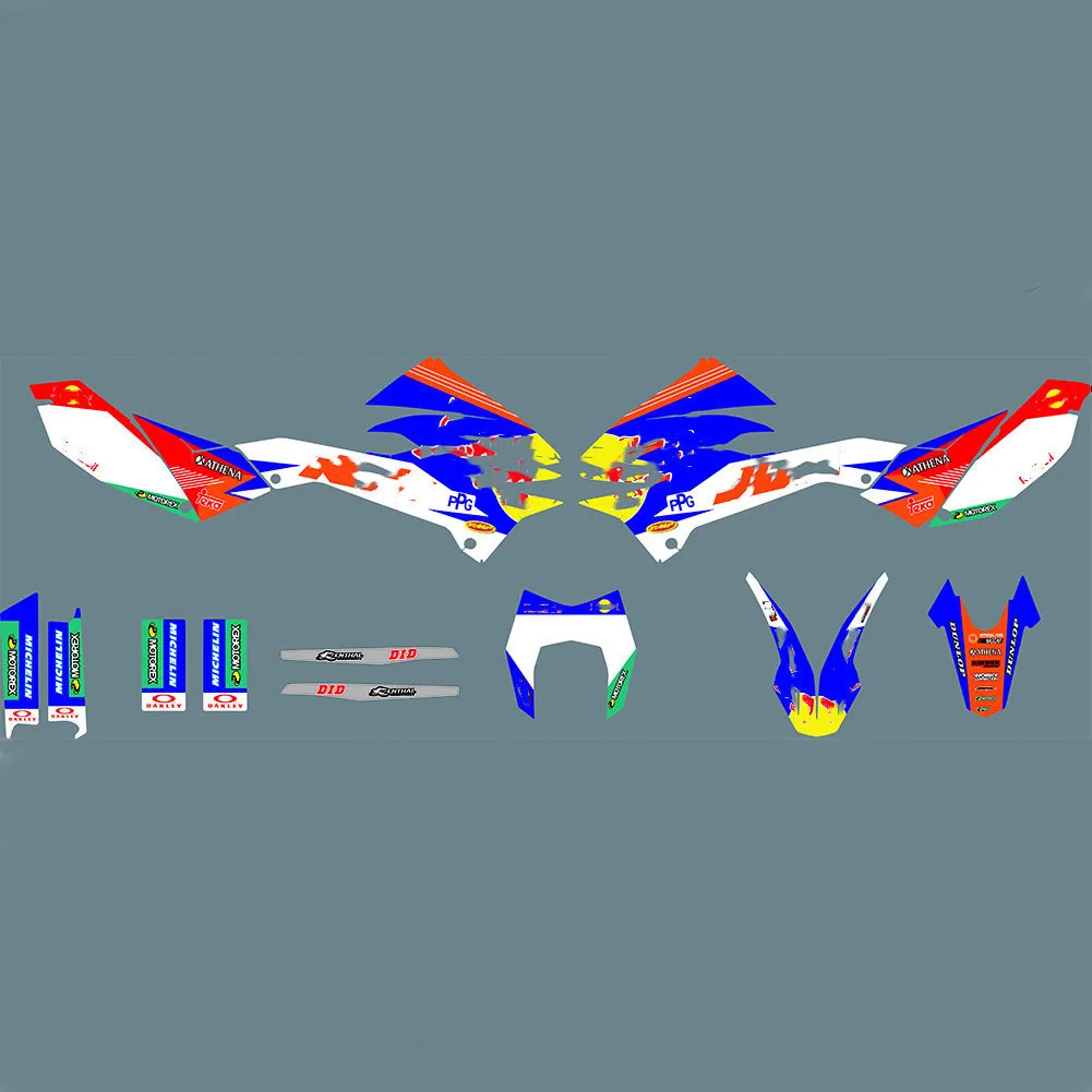 3 м персонализированные мотоцикл Графика & Фоновые наклейки для KTM SMCR 690 2018 2017 2016 2012