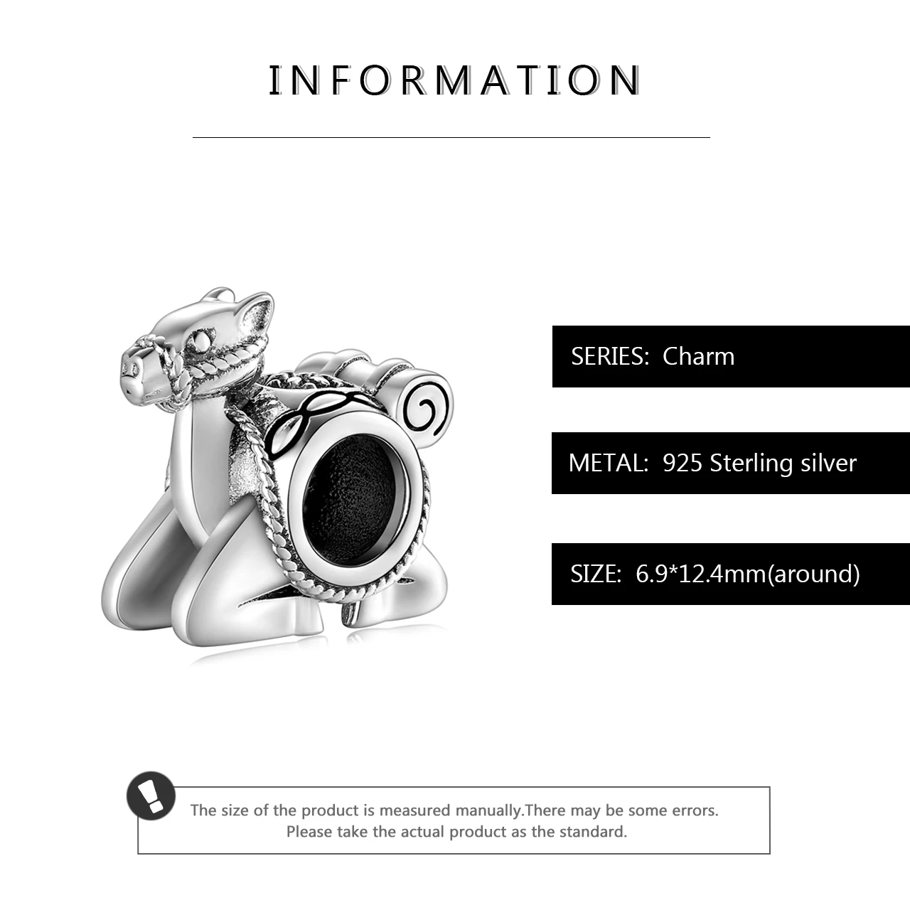 Новый 925 пробы Серебряный туристический экскурсионный в форме верблюда Бисер для