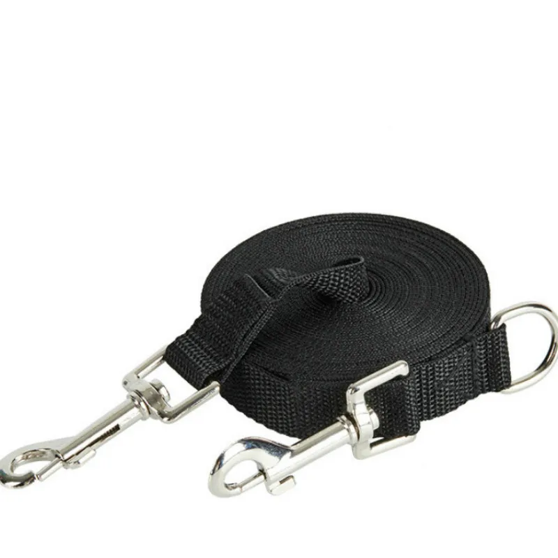 Поводок для собак с двойным крючком веревка бега регулируемый нейлоновый
