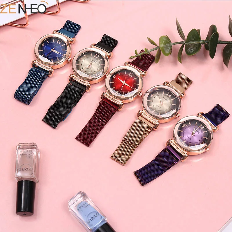 Женские кварцевые часы женские наручные с градиентным циферблатом Milanese