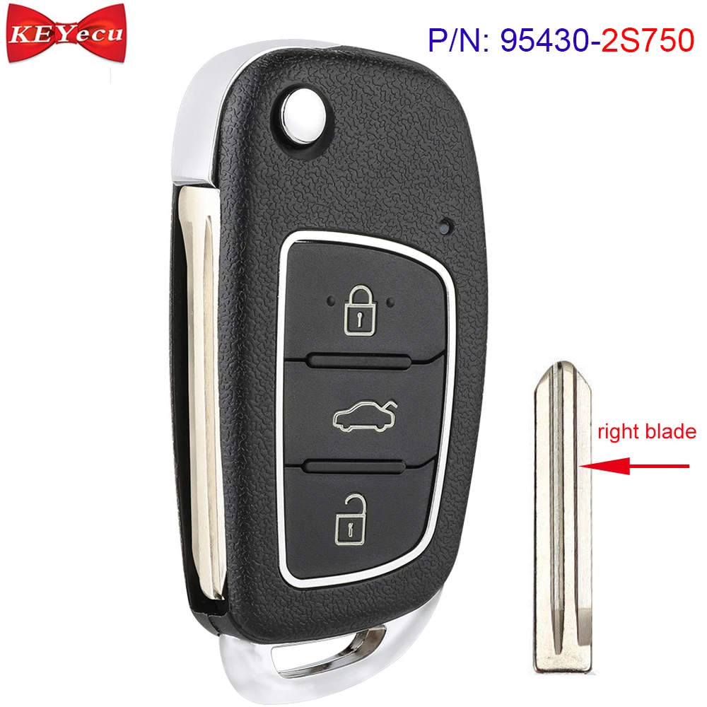 KEYECU для Hyundai IX35 2013 Tucson 2014 2015 2016 дистанционный ключ Fob P/N: 95430 2S750 OKA 865T 433MHz ID46 чип|Ключ