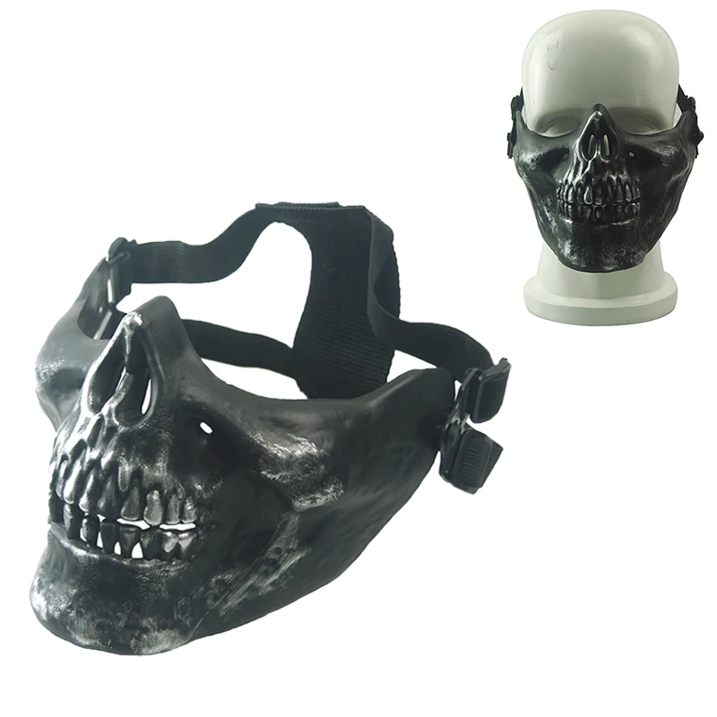 Тактическая Маска на рот для страйкбола косплея Хэллоуин черепа военных игр