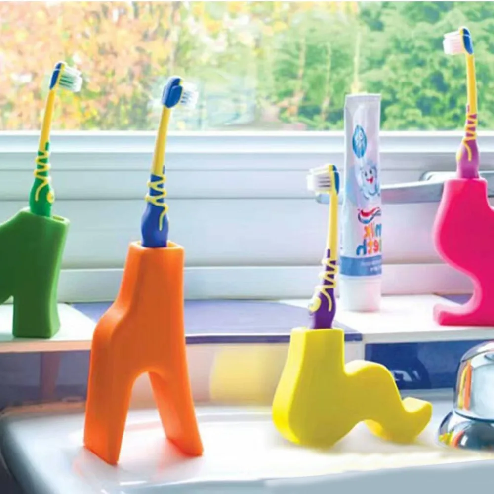 Креативный силиконовый держатель для зубной щетки подставка милый мультяшный