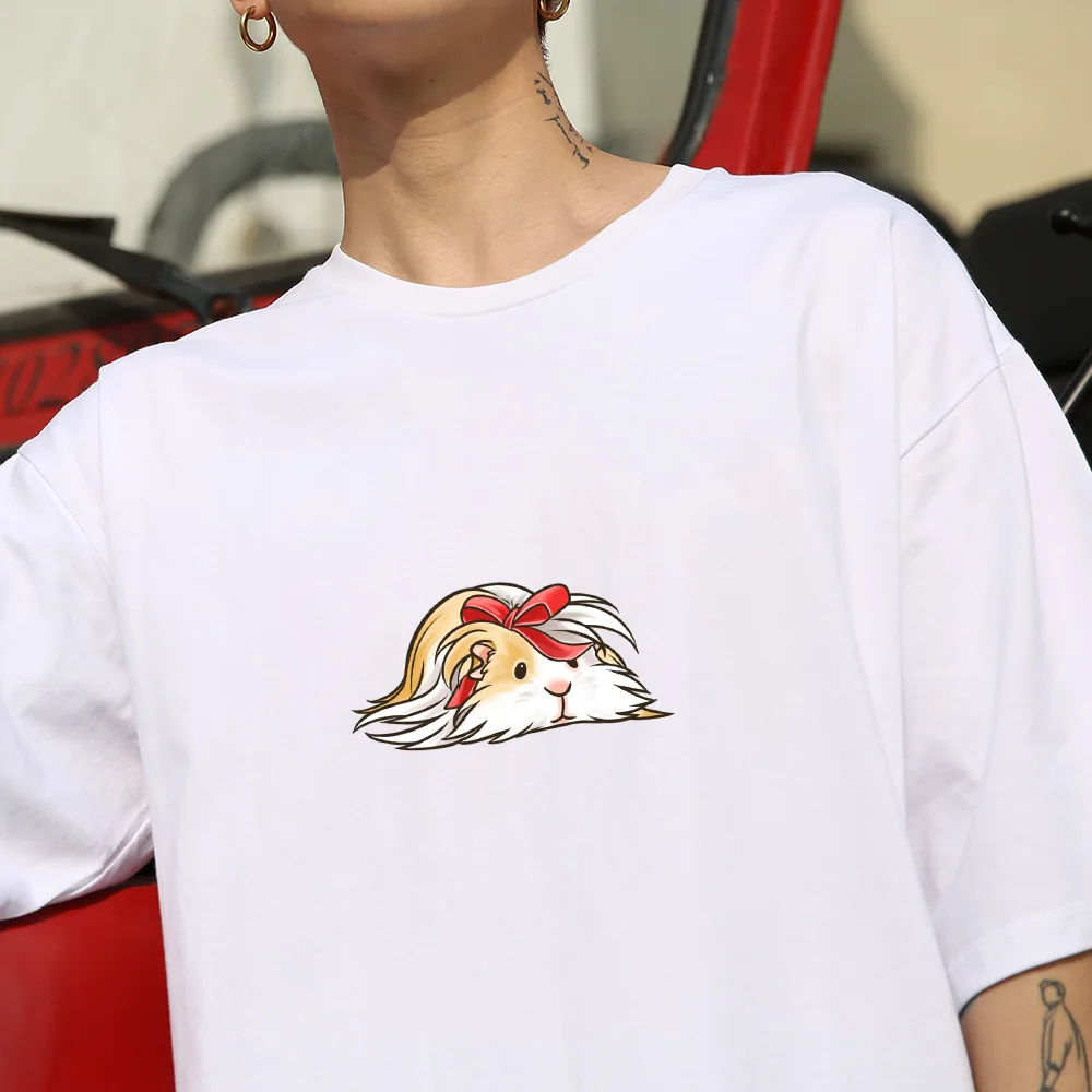 

Футболка в готическом стиле Харадзюку с принтом животных, хлопковая Повседневная Свободная уличная одежда с коротким рукавом, модные милые...