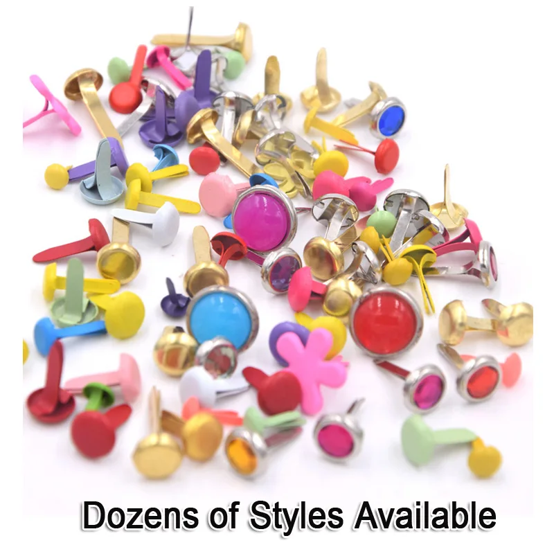 Ассорти цветов штифтики для скрапбукинга украшение Brads Мини Металл бронза сделай