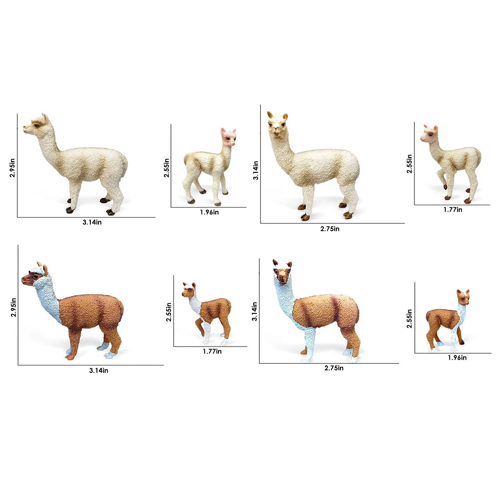 8 шт. миниатюрная фигурка альпака животного домашний декор Сказочная