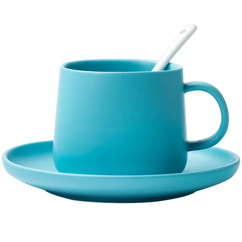 

Home Office Ceramic Coffee Cups Simple Four Color High Quality Nordic style Household Elegant Afternoon Tea