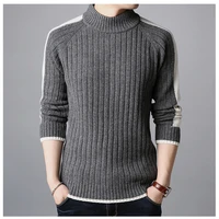 men long sleeve o neck sweater autumn winter sweater men arrival casual pullover patchwork knitted solid men sweater mzm054