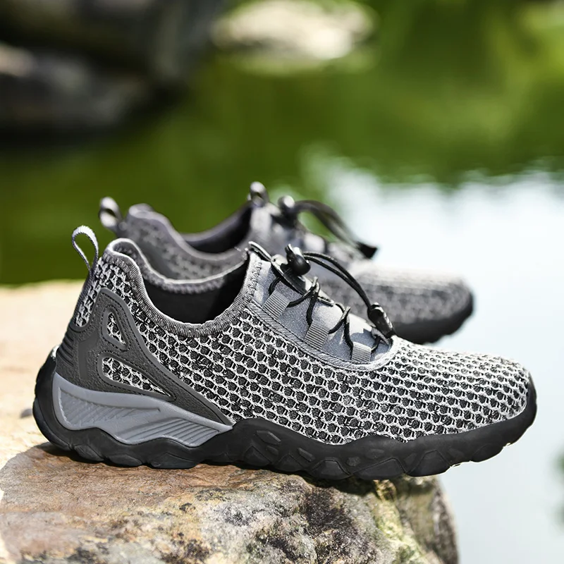Быстросохнущие мужские туфли Нескользящие легкие сетчатые для занятий на