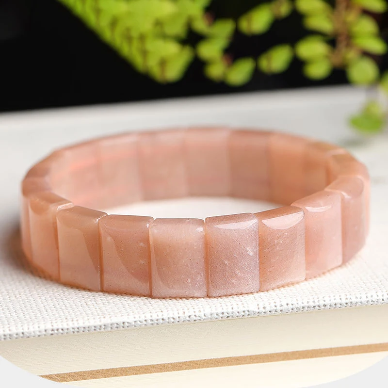 Мужские и женские браслеты на запястье оранжевые из натурального камня