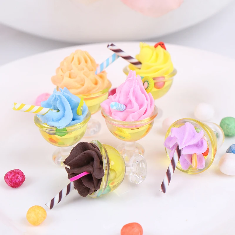 Горячая Распродажа 1:12 кукольный домик миниатюрная модель чашки мороженого куклы