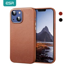 ESR for iPhone 13 Leather Case Genuine Leather Case for iPhone 13 Pro Max Magnetic Back Cover Shockproof Protective Case Luxury