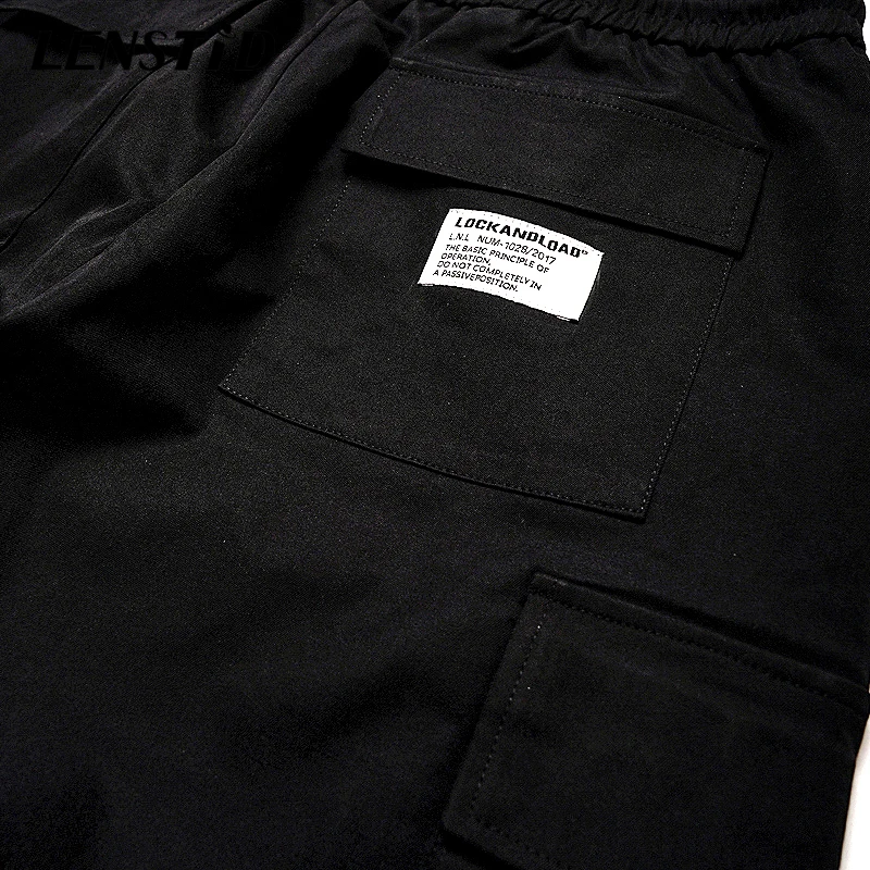 Брюки-карго LENSTID мужские с множеством карманов уличная одежда в стиле хип-хоп