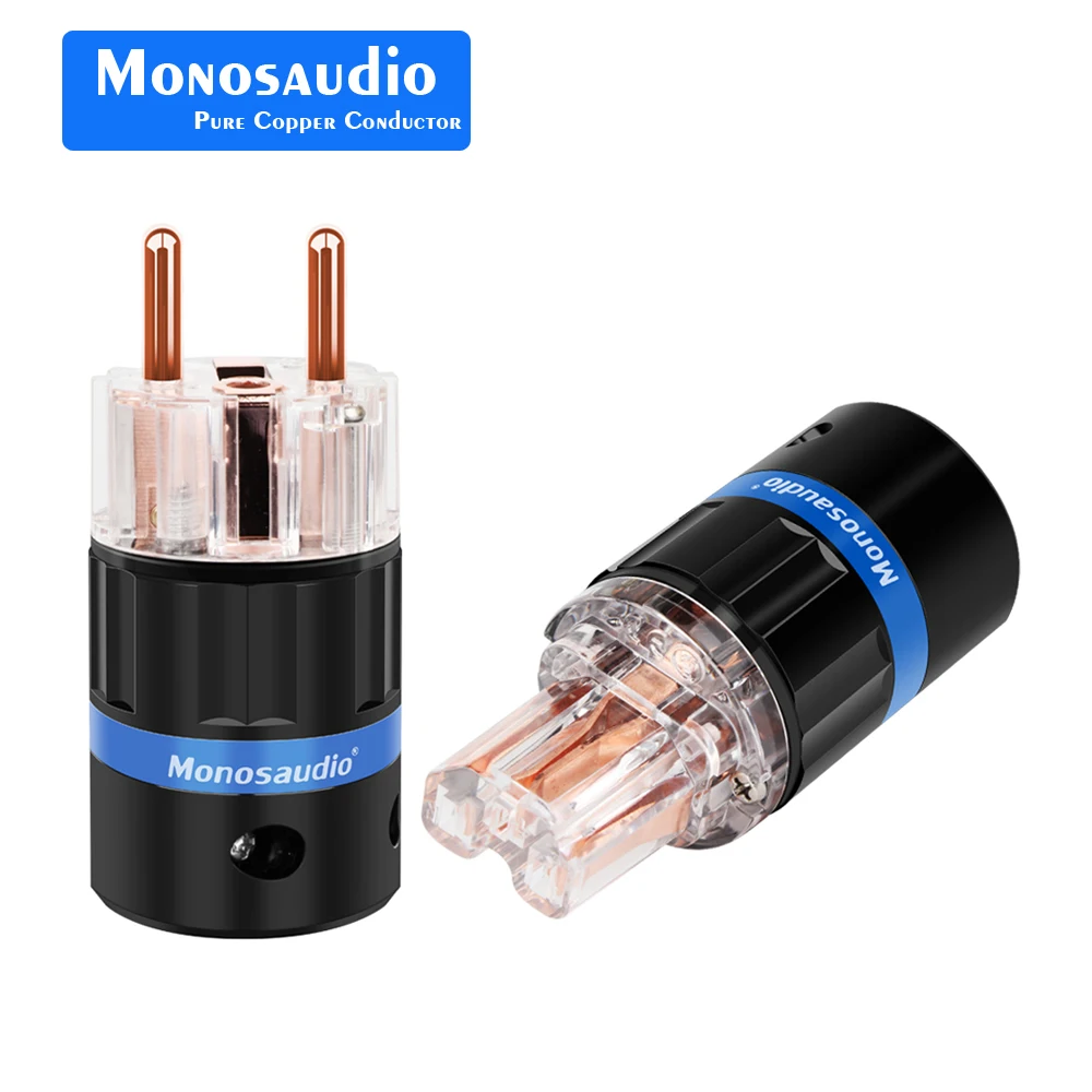 Monosaudio E105/F105 99.998% Чистая медь Shuko разъем питания Germnay Европейский аудио Schuko