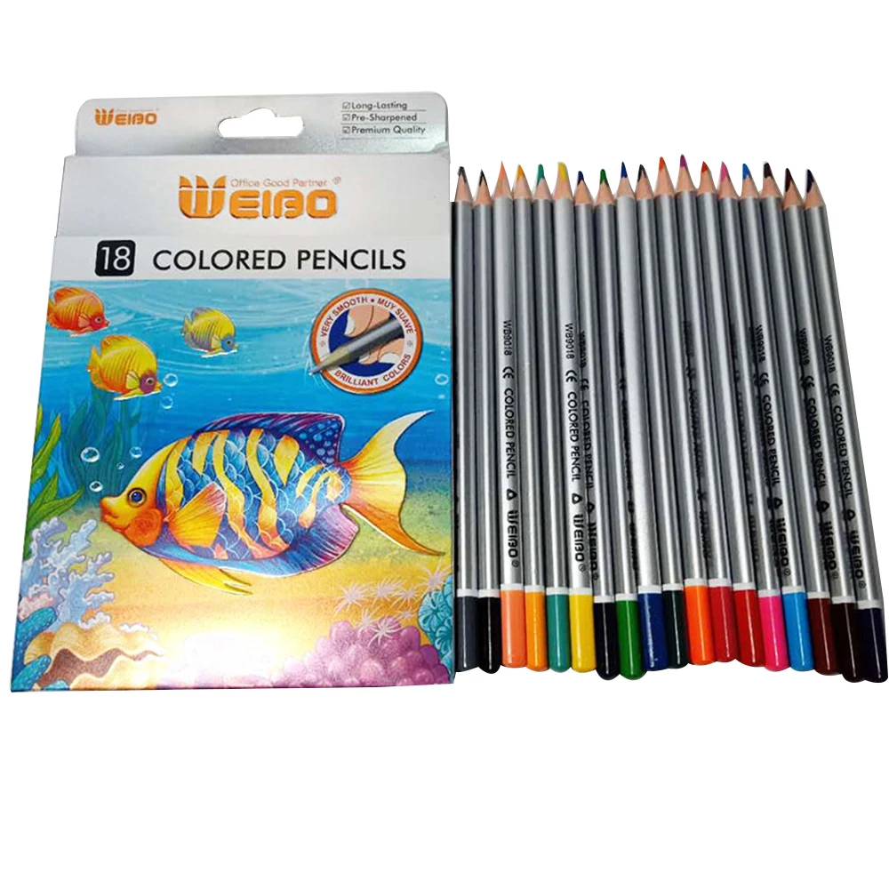 

Карандаши детские цветные, 18 шт./компл., weibo9018-18