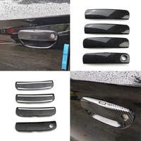 car door handle covers decor cover side bright blackcarbon exterior door handle stickers trim strip for dodge charger 2011 2020