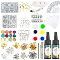 diy crystal epoxy resin mold ear studs earrings pendant casting silicone mould