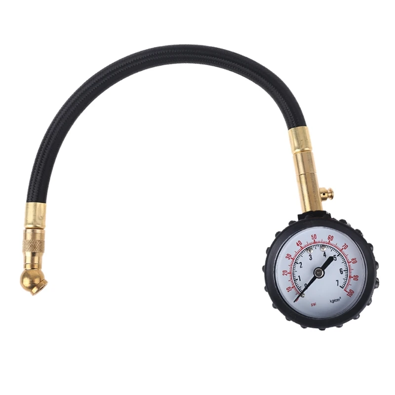 

Dial Tire Pressure Gauge Accurate Heavy Duty Tire Gauge with Rubber Hose for Car Motorcycles Use