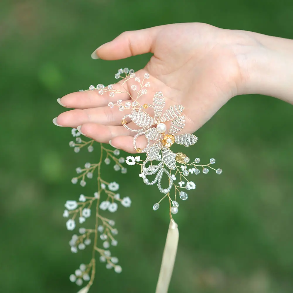 HP68 женские аксессуары для волос жемчужные бусины заколки держатель конского