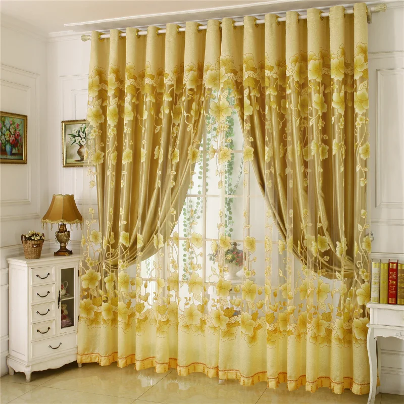 Шторы затемняющие в европейском стиле современные высококлассные резные цветы
