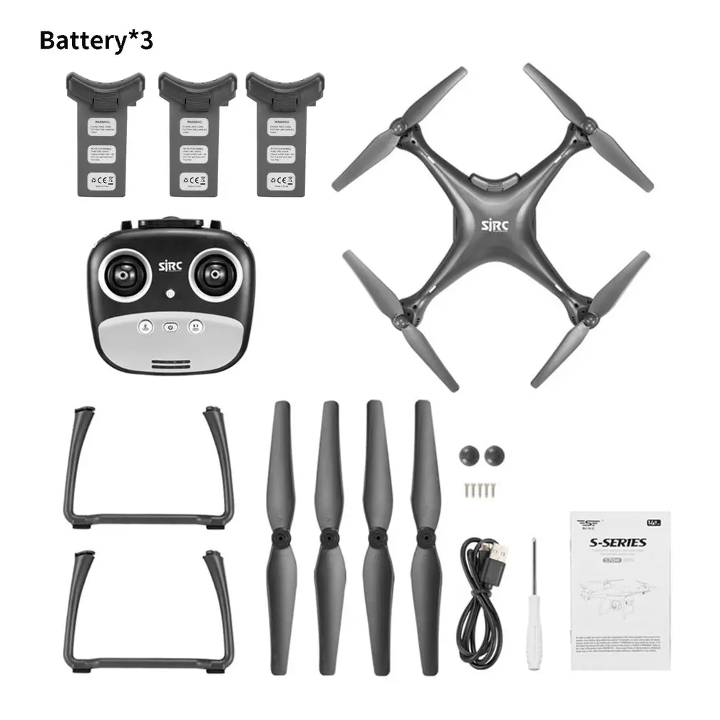 720 balck 3 B S70W 720P 1080P Интеллектуальный Gps автоматический Дрон фиксированная высота позиционирования автоматический возврат четыре оси - Цвет: 720 balck 3 B