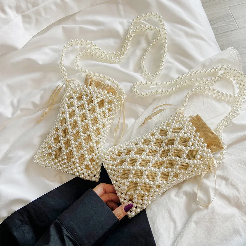 

Мини жемчужная сумка ручной работы, винтажная, с бисером, модная, для банкета, вечерние, на плечо, женская, 2020, сумки для телефона, роскошный ж...