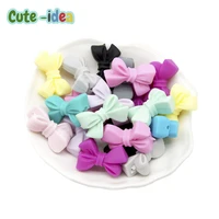 cute idea 10pcs butterfly shape silicone beads bpa free for pacifier clips baby toys baby teether diy making necklace