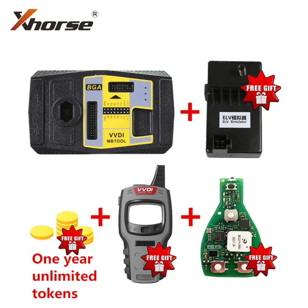 

Программатор ключей Xhorse VVDI MB BGA TooL для Benz, бесплатная доставка, один год, мини-ключ VVDI, эмулятор ELV