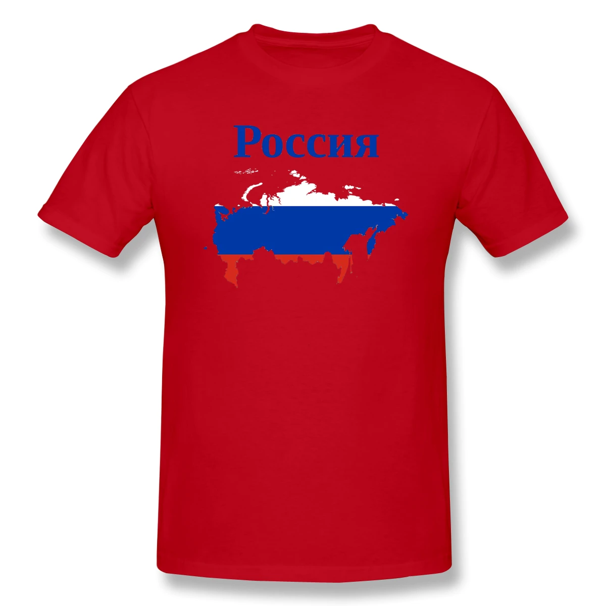 

Russian Flag Map Men's Basic Short Sleeve T-Shirt Graphic Funny R282 Tees Eur Size