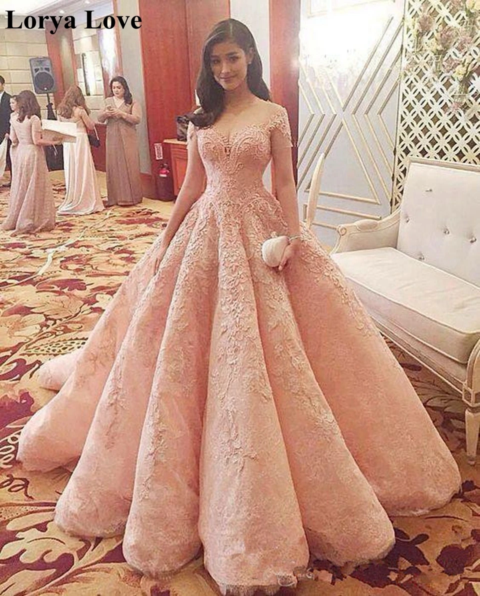 Pink Quinceanera Dresses 2021 Elegant Ball Gown Sweet 16 Party Night Decoration Ceremony Graduation Lace Corsets Long Prom Dress