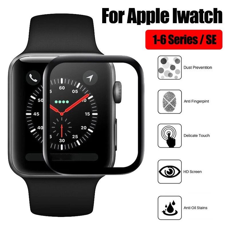 3D Защитная пленка для Apple Watch защитная 38 мм 40 42 44 Iwatch 1 2 3 4 5 6 серии Se защита на весь