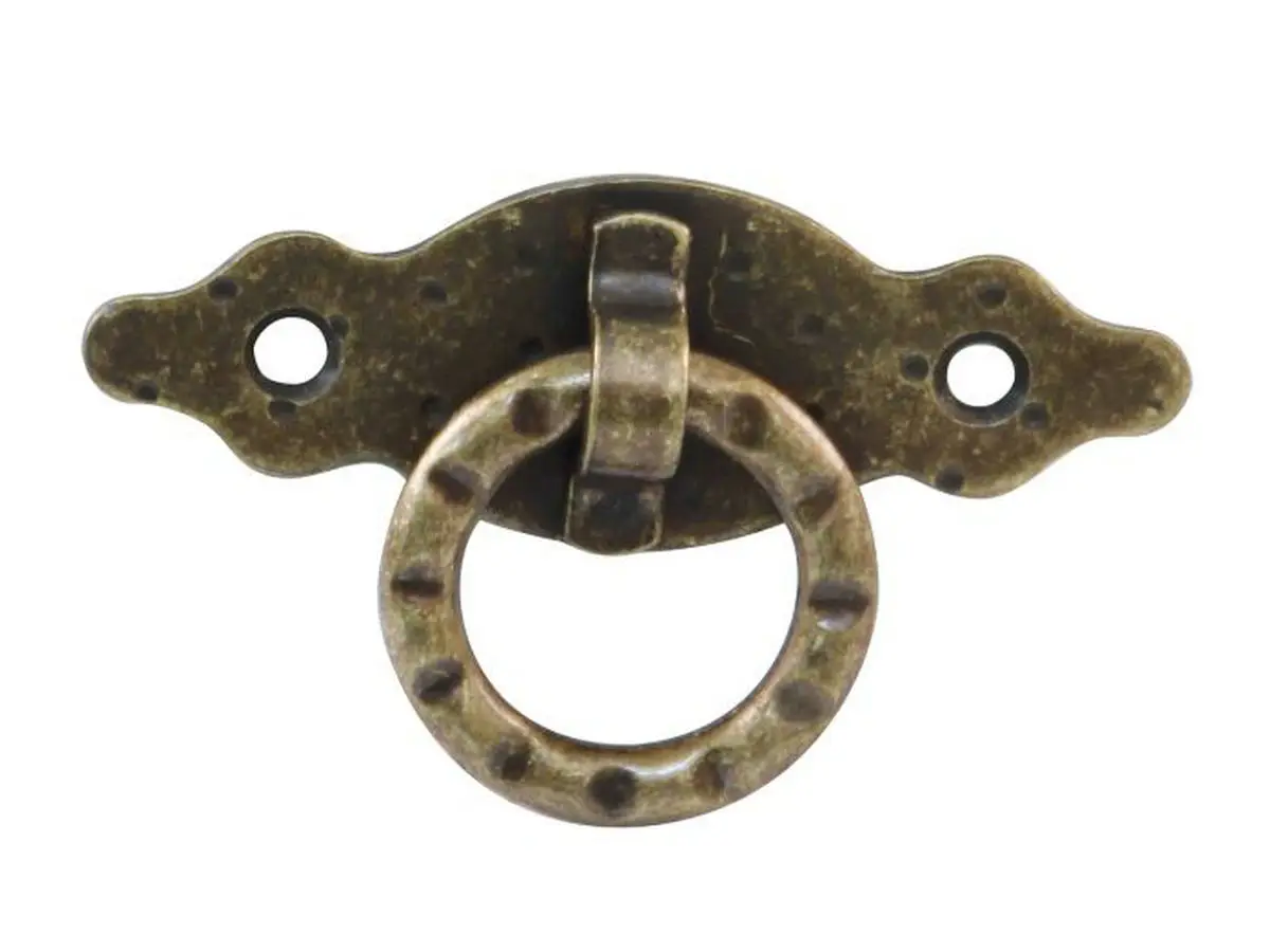 

10pcs Vintage Antique Brass Cabinet Knob Cupboard Drawer Pull Handle Ring Pulls Tirador
