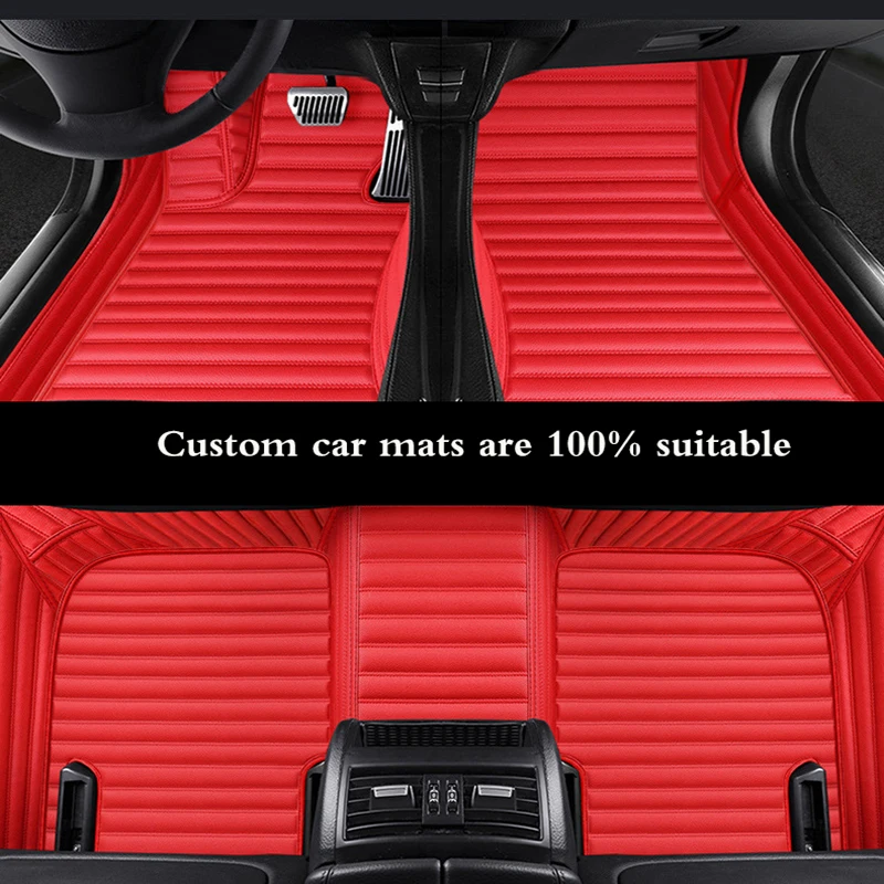

Custom Red interior Car Floor Mats car model for Toyota Lada Renault Kia Volkswage Honda BMW BENZ car mat Rugs