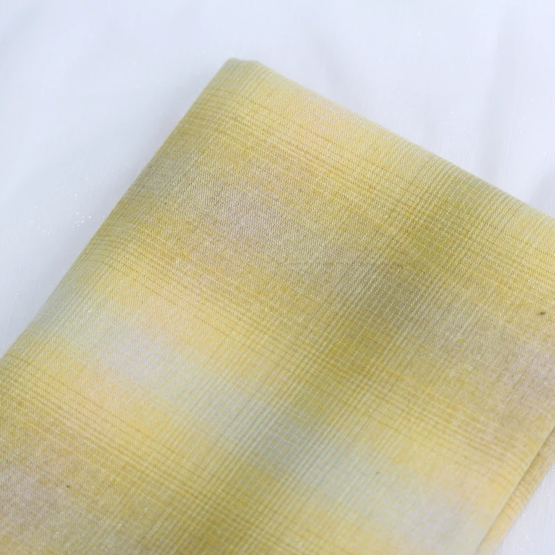 

50*140cm Thick Soft Gradient Japanese Yarn Dyed Cotton Quilting Fabric Handmade patchwork Tissue Trimming Upholstery Sewing .