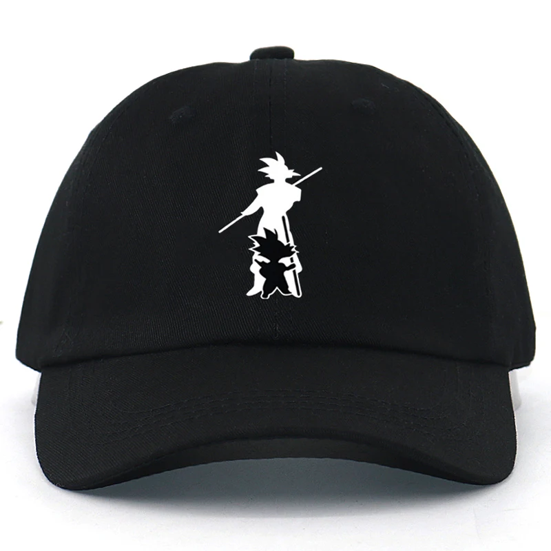 Новинка, модная бейсбольная кепка Dragon Ball strapback, хлопок, регулируемая бейсболка с мультяшной вышивкой, хип-хоп кепка для папы
