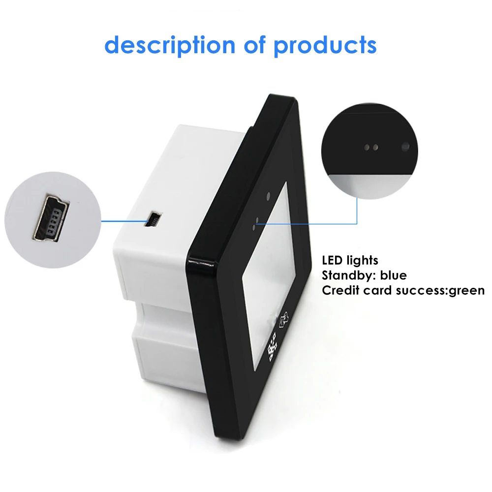 DC12V RFID считыватель штрих кодов 2D qr код контроля доступа Wigan USB RS232 TTL RS485