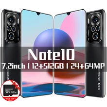 Smartphone note 10 Pro versión Global, teléfono móvil de 7,2 pulgadas, 5000mAh, 12G + 512GB, Android, pantalla completa, identificación facial, red 5G (2)