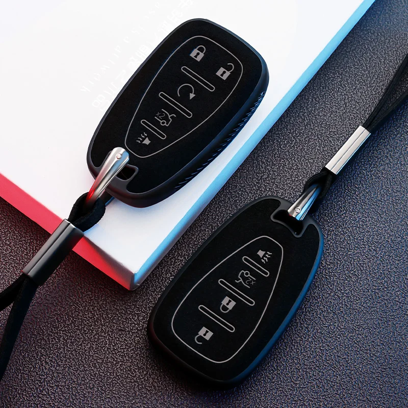 Leather TPU Car Remote Key Case Cover For Chevrolet Chevy Camaro Malibu Cruze Spark Volt Bolt Trax Sonic Car Accessories